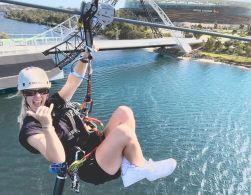 Matagarup Zip Climb Perth - SillySuitcase