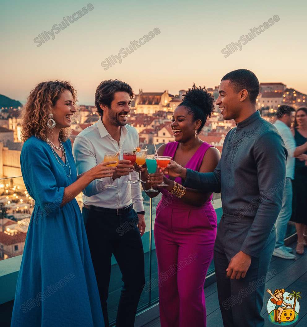 sachin and babi light blue dress Culture Club Revelin, Dubrovnik main image 0