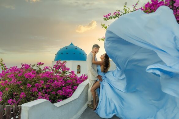 Flying Dress In Santorini The Official By Dimitris Parasiris - SillySuitcase