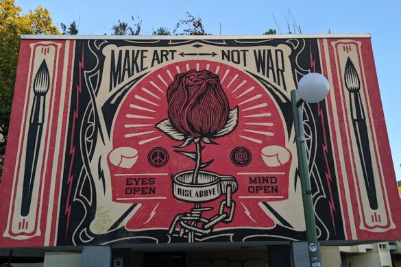 Make Art Not War Mural - SillySuitcase
