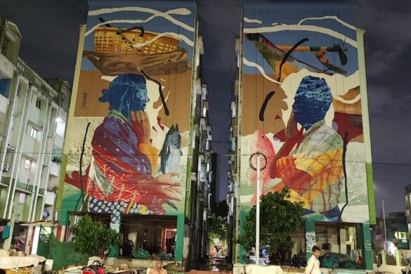 Nochi Kuppam Mural Painting Wall Art - SillySuitcase